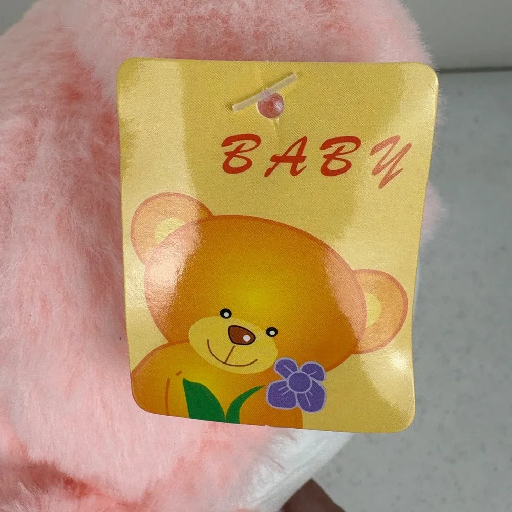 Sanrio My‎ Melody Pink Fuzzy Plush Toy Blue Bow Sun Moon  8.5